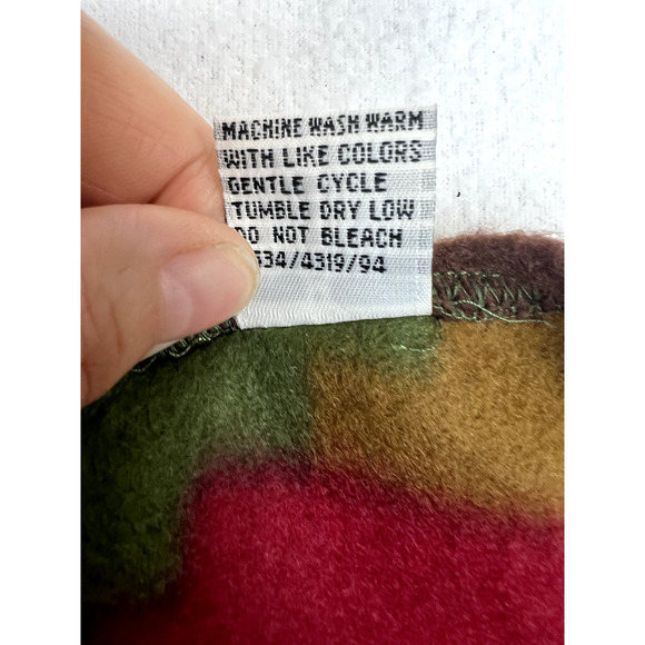 Vintage Aztec Fleece Vest Southwest Boho Western Geometric Button‎ Up Pockets - Picture 6 of 10